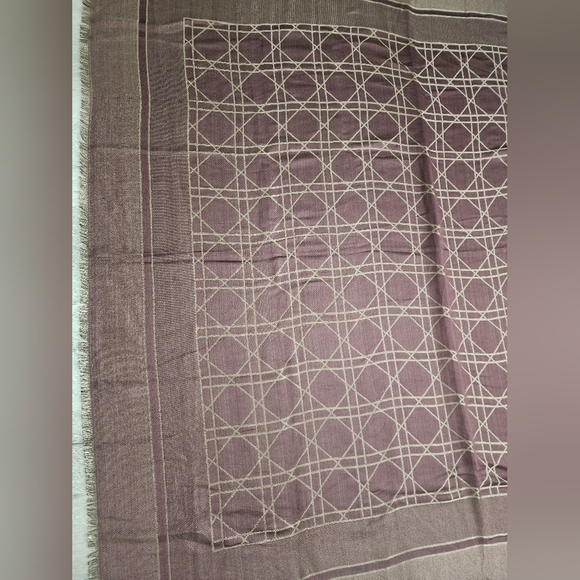 Auth Dior Brown Metallic Shawl - Picture 4 of 6